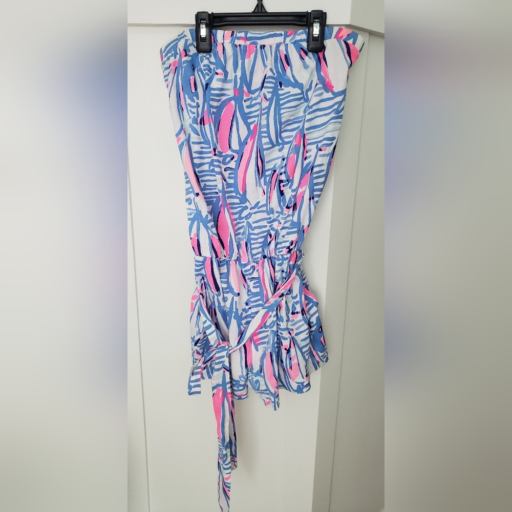 Lilly Pulitzer Red Right Return Pop Up Ritz Romper